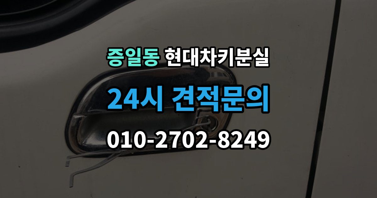 증일동 현대 차키 분실 전자식 키가 완전히 먹통일 때 살펴볼 순서