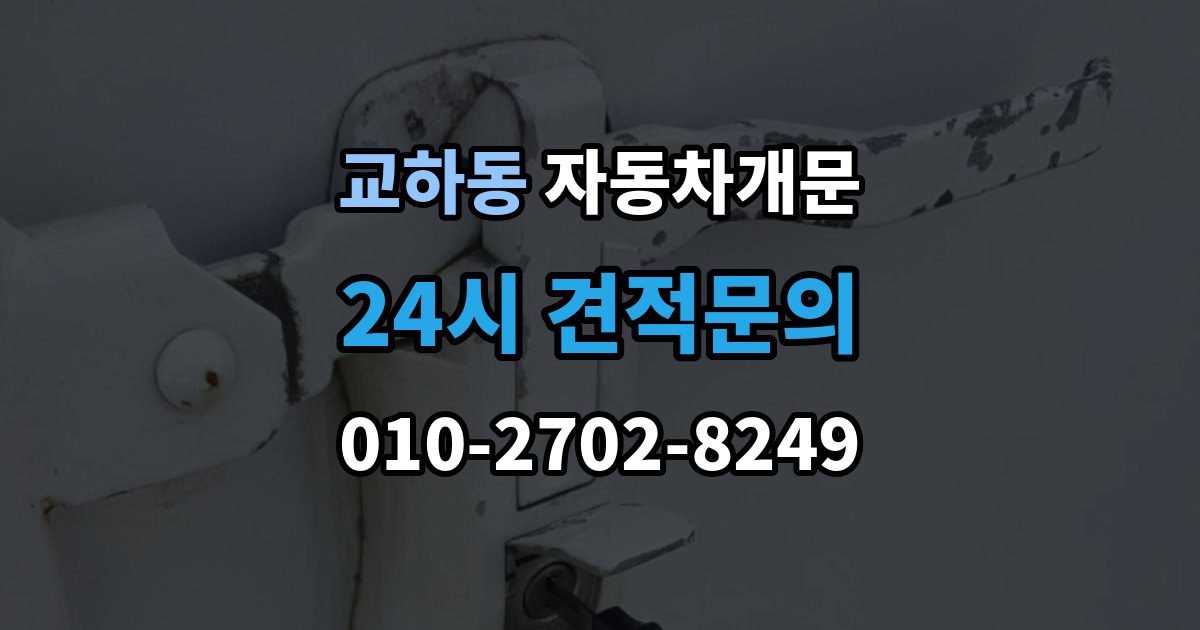 교하동 차 문 잠겼을 때 빗길이나 눈길에서 잠겼을 때 대처