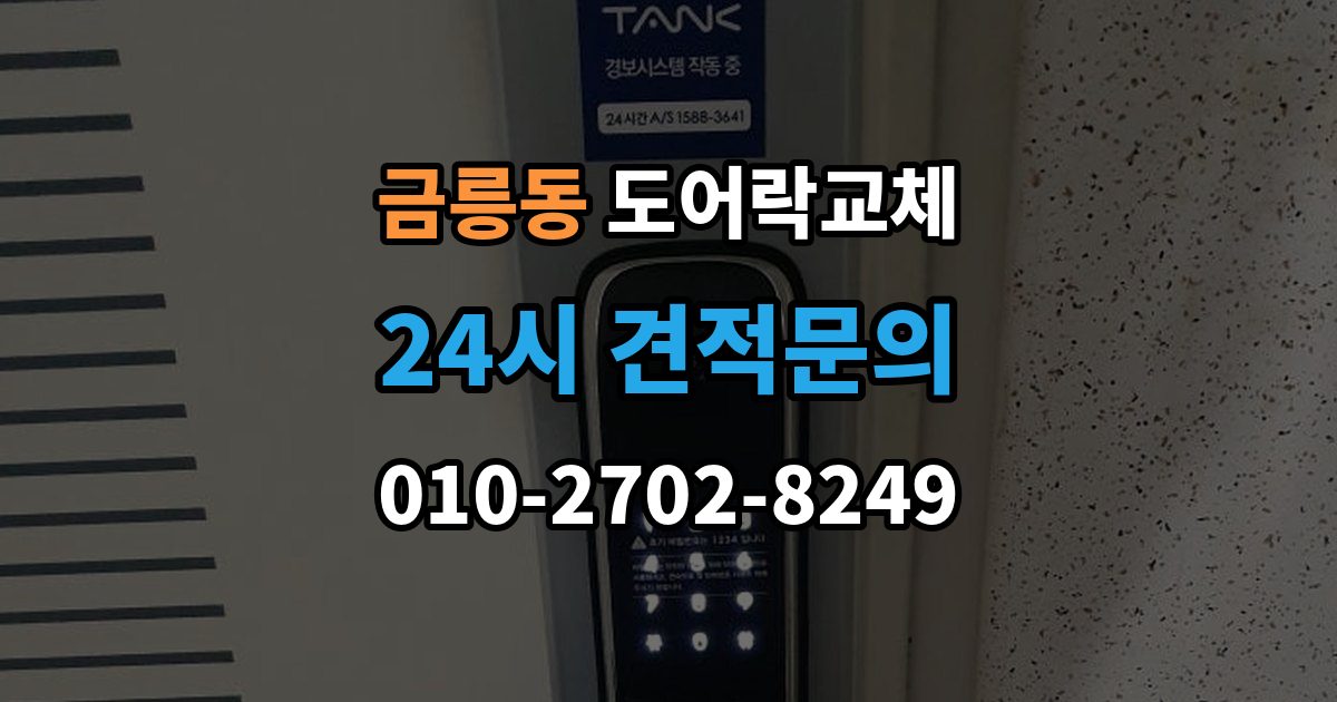 파주시 금릉동 도어락 교체 출장 안내 - 도어락 교체 비용