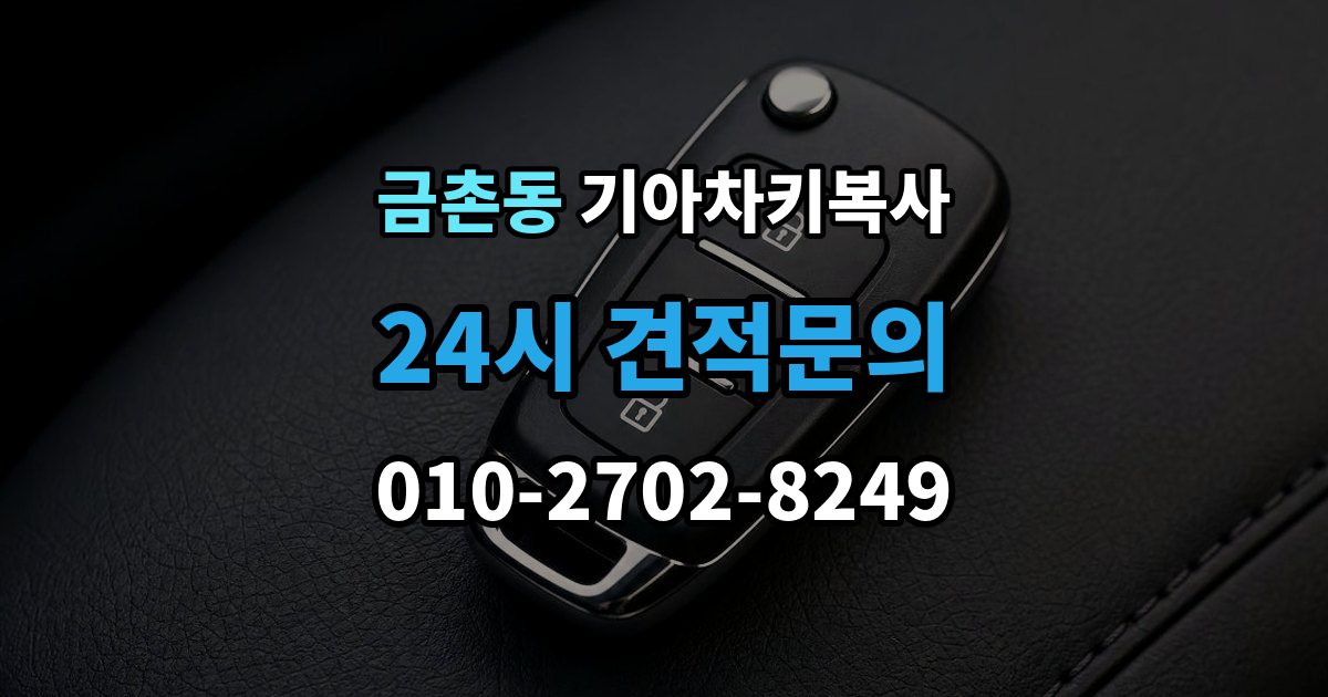 금촌동 기아 차키 복사 출장 안내 - 차문만 열리는 키와 시동키 구분하는 법