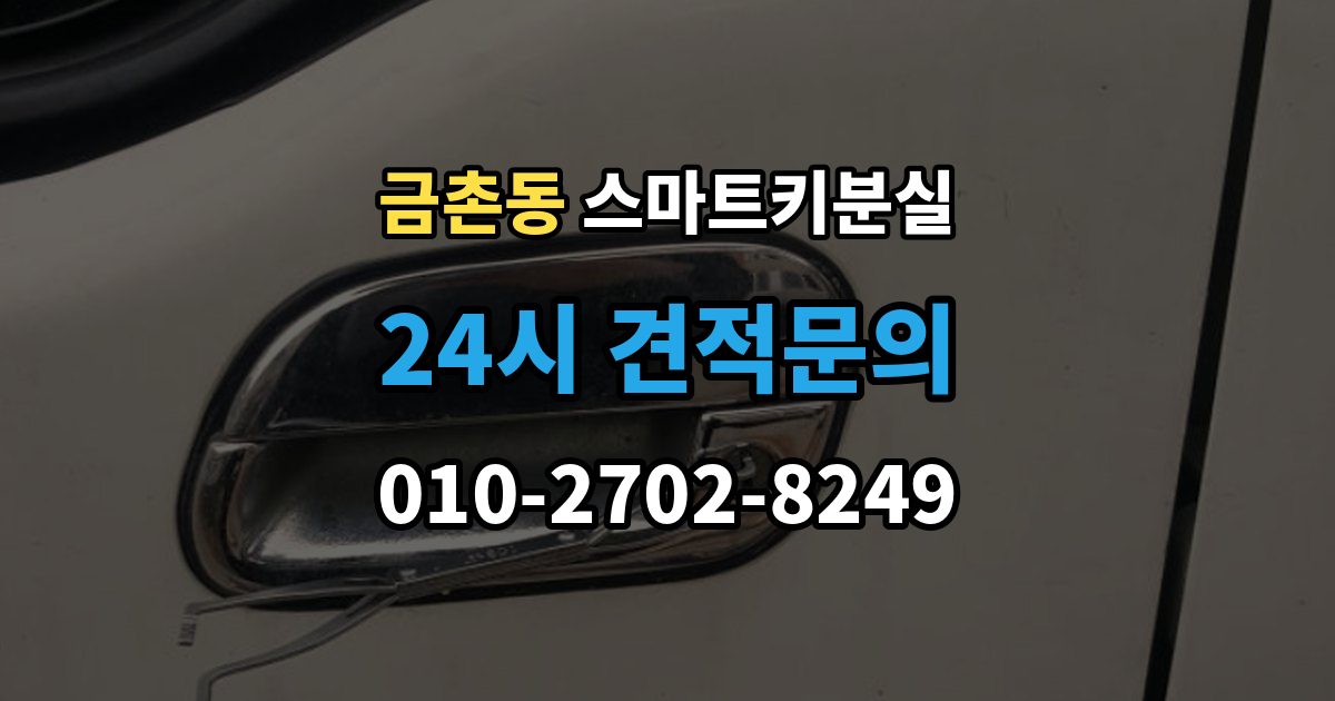 금촌동 스마트키 분실 출장 안내 - 등록 장비가 필요한 이유