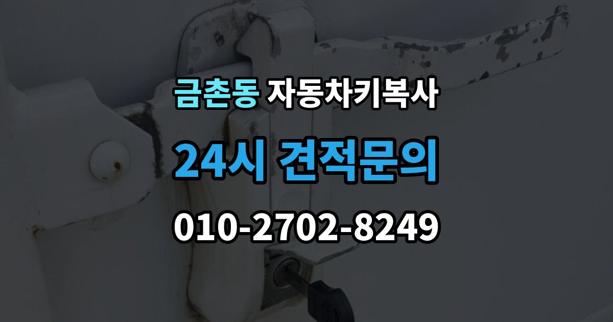 금촌동 자동차키 복사 아파트 주차장에서 요청할 때 알아둘 점