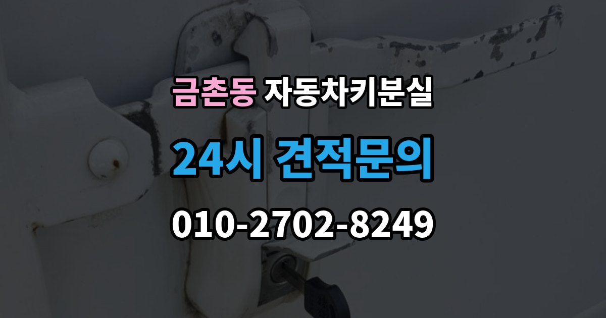 금촌동 차 키 잃어버렸을 때 야간에 잃어버렸을 때 확인할 점