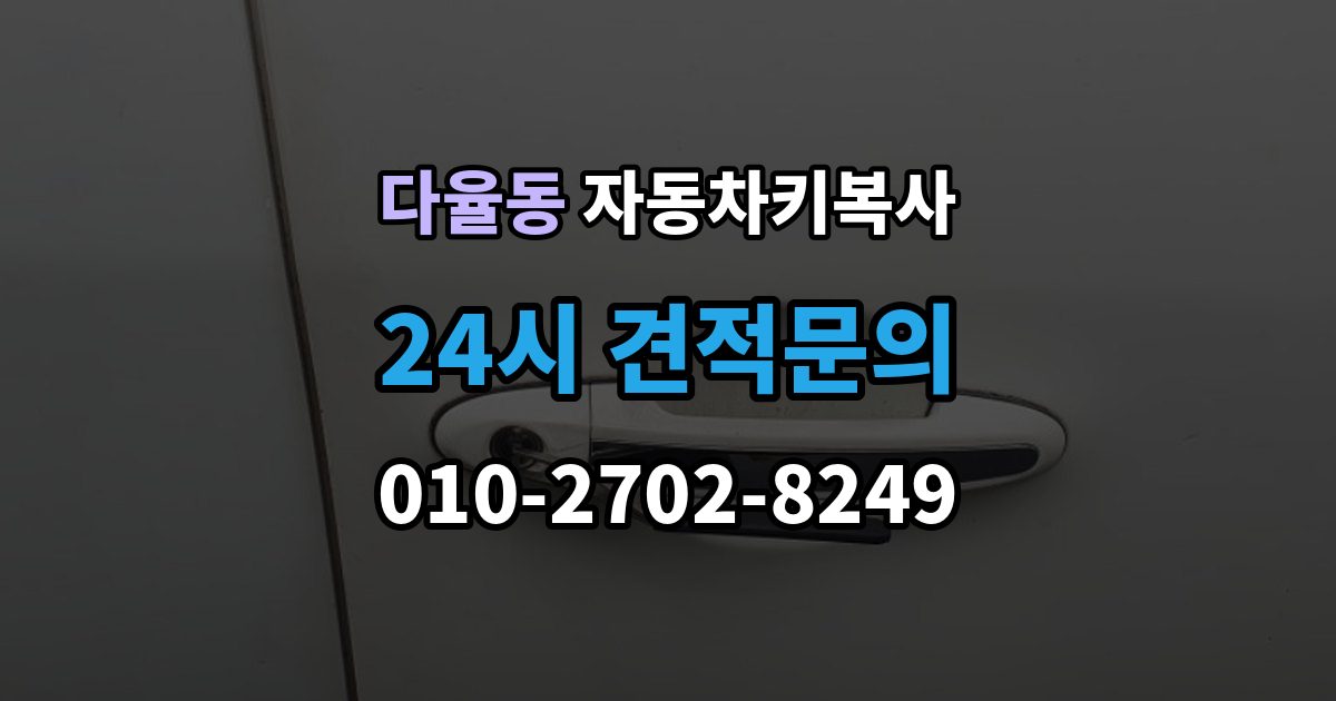 다율동 자동차키 복사 도어키만 필요한 경우 확인할 점