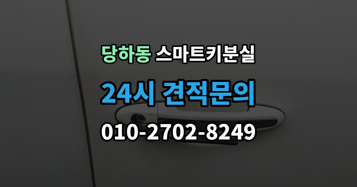 파주시 당하동 스마트키 분실 버튼 반응이 둔할 때 의심할 원인