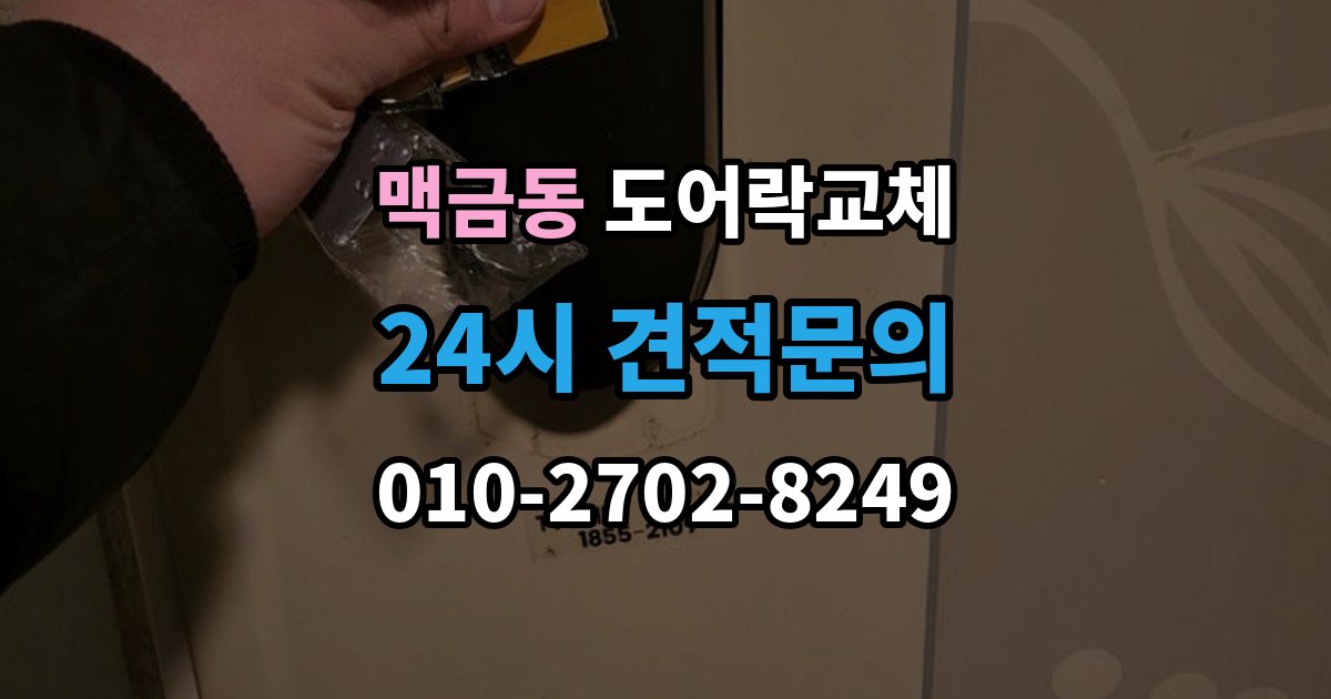 맥금동 도어락 교체 출장 안내 - 아파트 도어락 교체