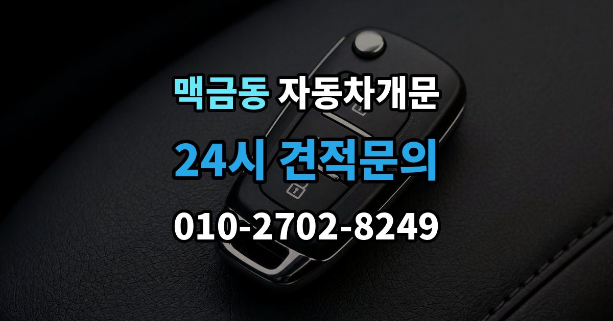 맥금동 차 문 잠겼을 때 출장 안내 - 리모컨 배터리 방전과 잠김을 구분하는 법