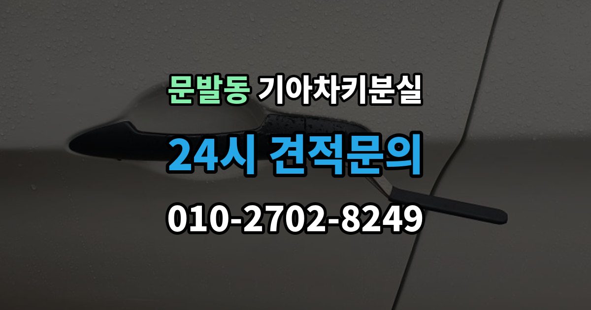 문발동 기아 차키 분실 도어락은 반응하는데 시동이 멎칠 때