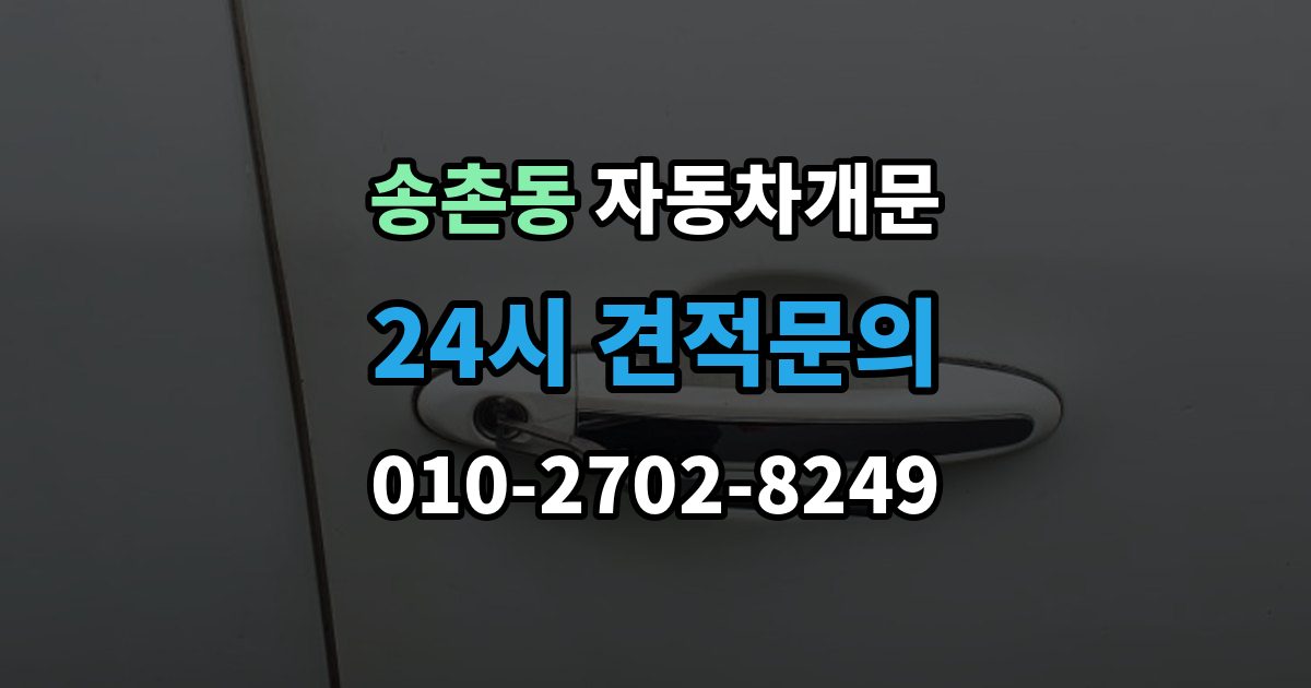 파주시 송촌동 자동차 문 잠김 리모컨 오작동과 실제 잠김 구분하기