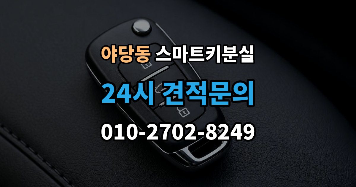 야당동 스마트키 분실 문이 안 열릴 때 안전하게 대처하는 법
