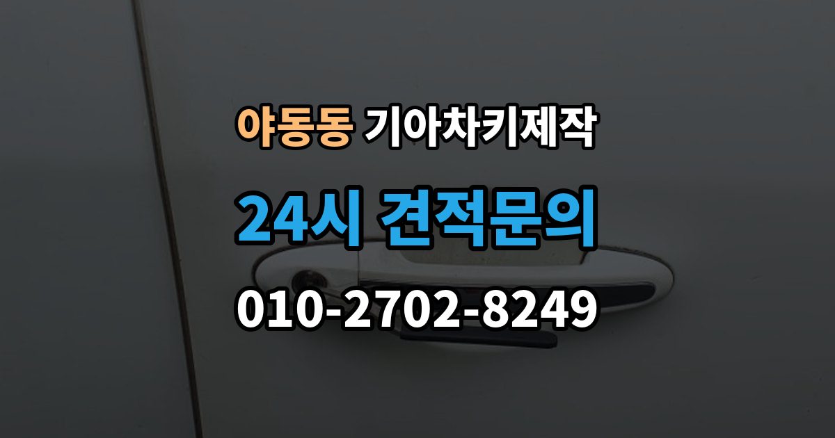 야동동 기아 차키 제작 서류 미비로 지연되는 경우와 대처