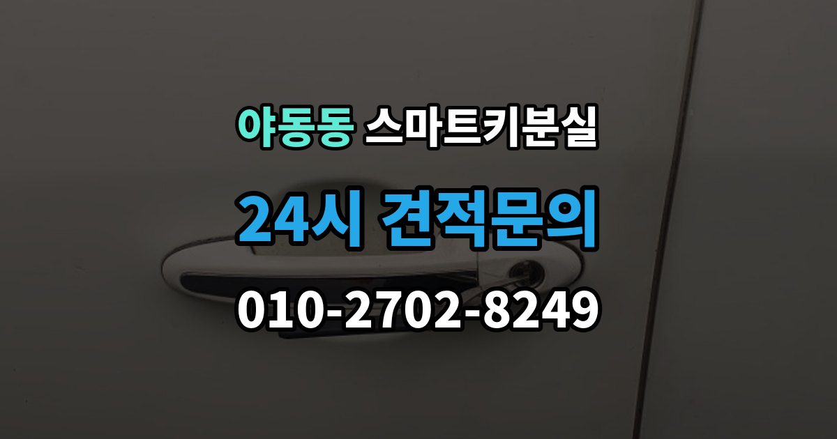 야동동 스마트키 분실 예비키 보관 위치를 다시 점검하는 법