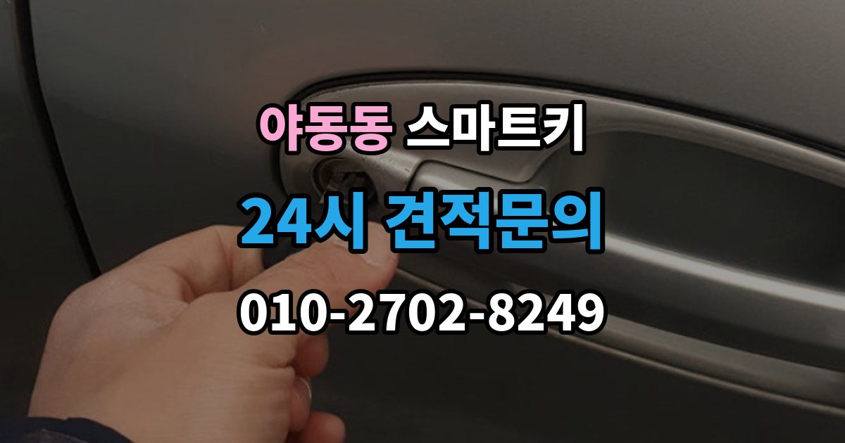 야동동 스마트키 내부 칩 등록이 안 맞을 때 보는 부분