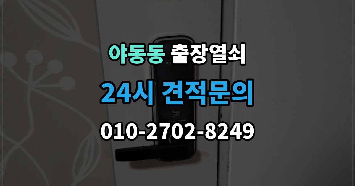 야동동 출장 열쇠 차키 분실 시 현장 대응과 대체 방법