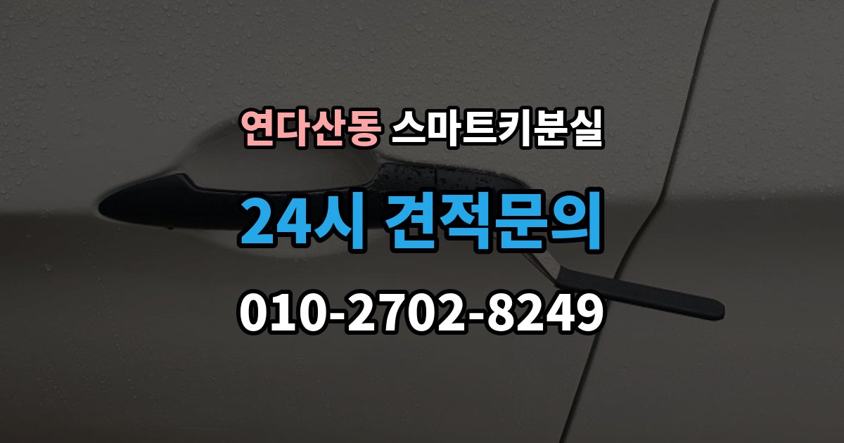 연다산동 스마트키 분실 상태에서 안전하게 문 잠김을 푸는 기준