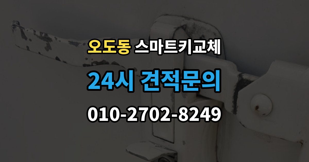 오도동 스마트키 교체 예비키 보관 위치를 다시 점검하는 법