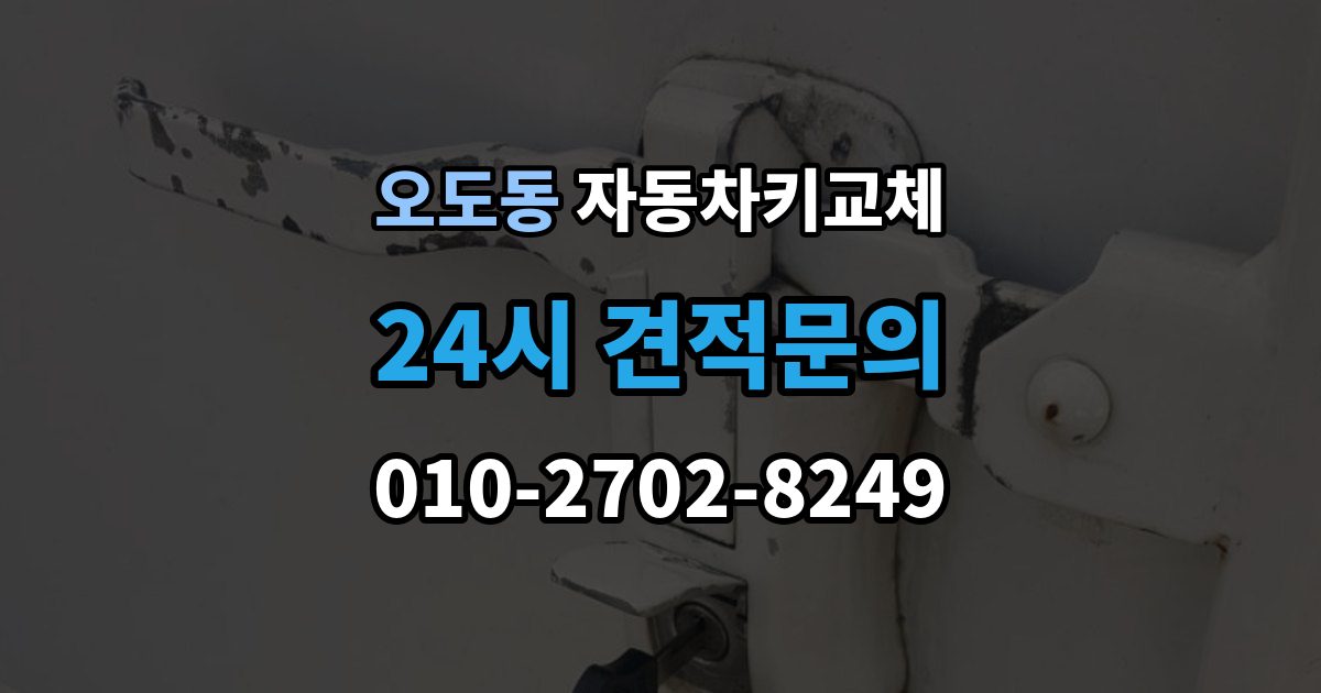오도동 자동차키 교체 보험사와 업체에 물어볼 질문