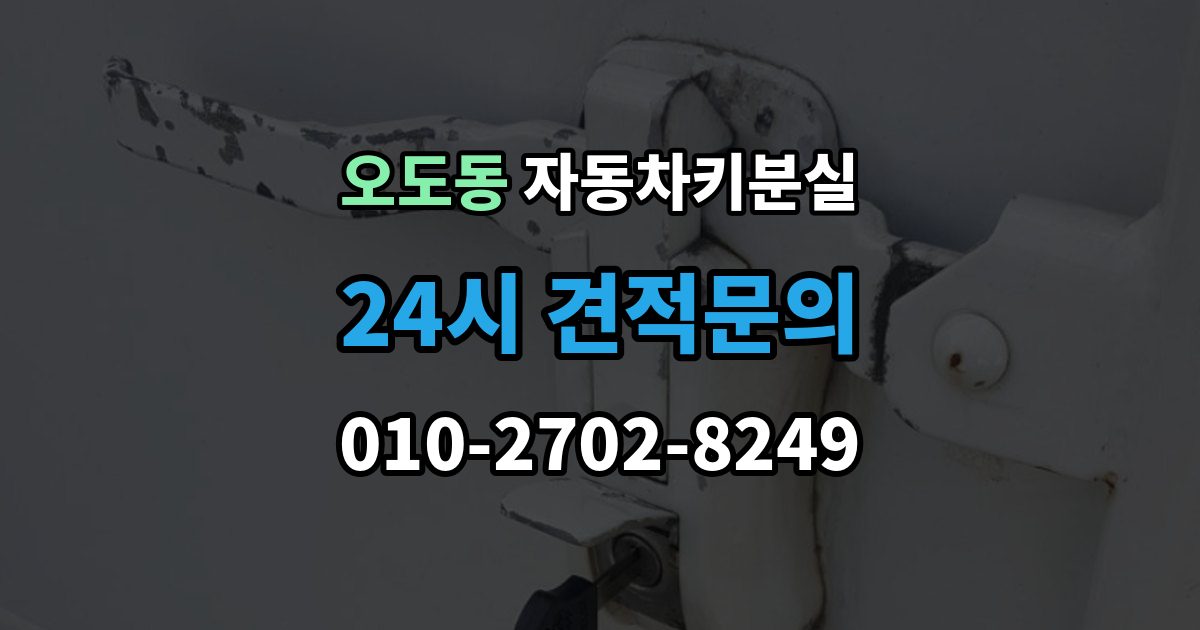 오도동 자동차키 분실 비상키로 잠시 운행 가능한 조건