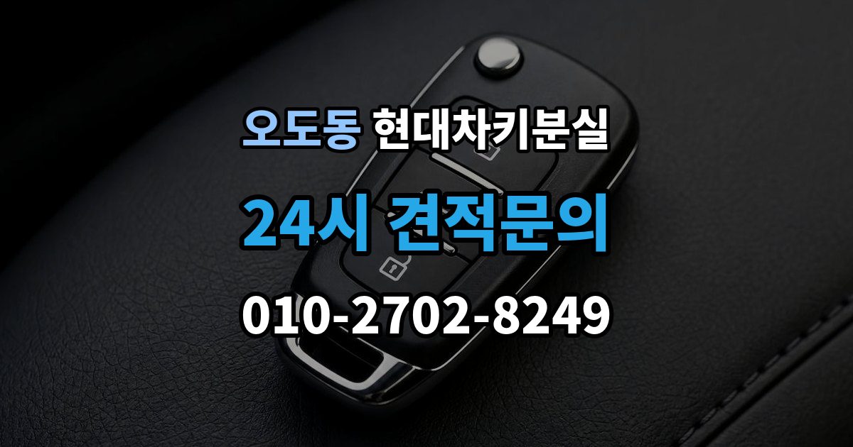 오도동 현대 차키 분실 스마트키 인식 거리가 갑자기 짧아진 원인