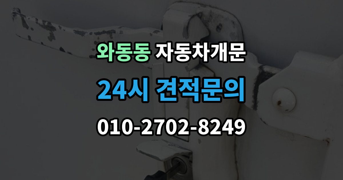 와동동 차 문 잠겼을 때 리모컨 배터리 방전과 잠김을 구분하는 법