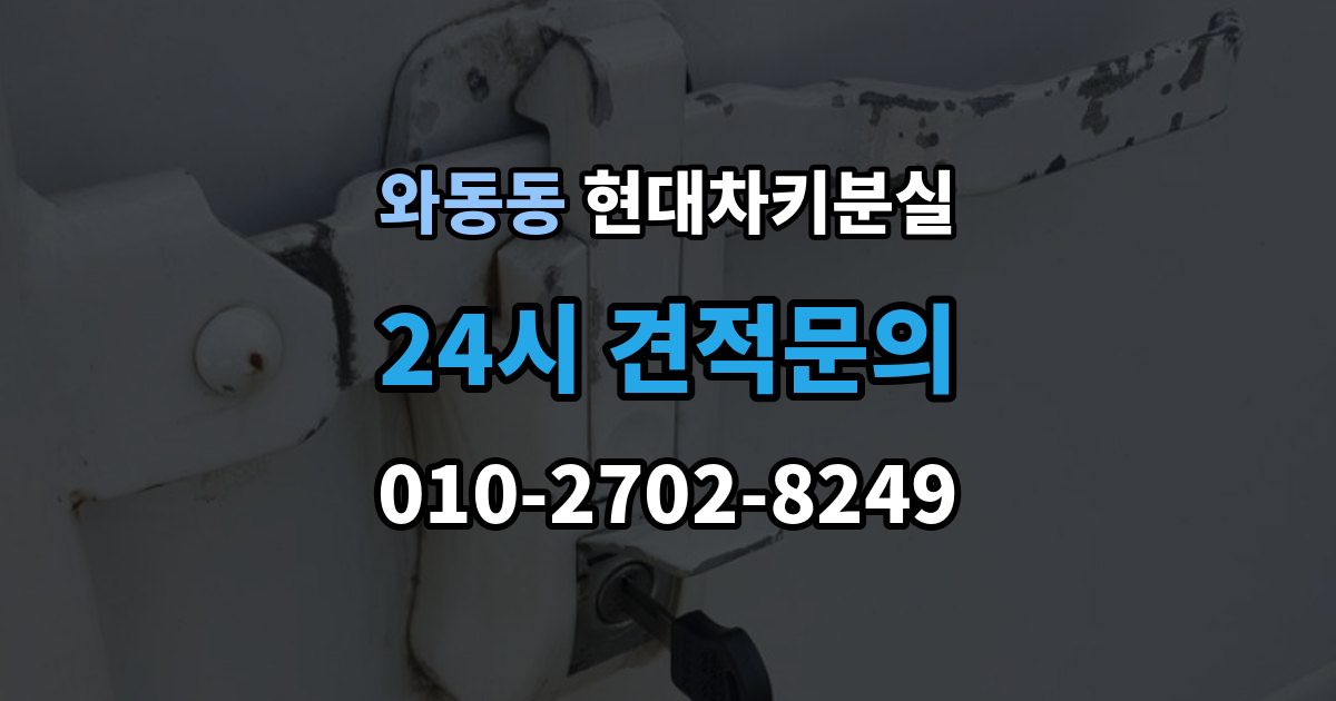 와동동 현대 차키 분실 출장 안내 - 앱에 차량이 안 보일 때 살펴볼 설정