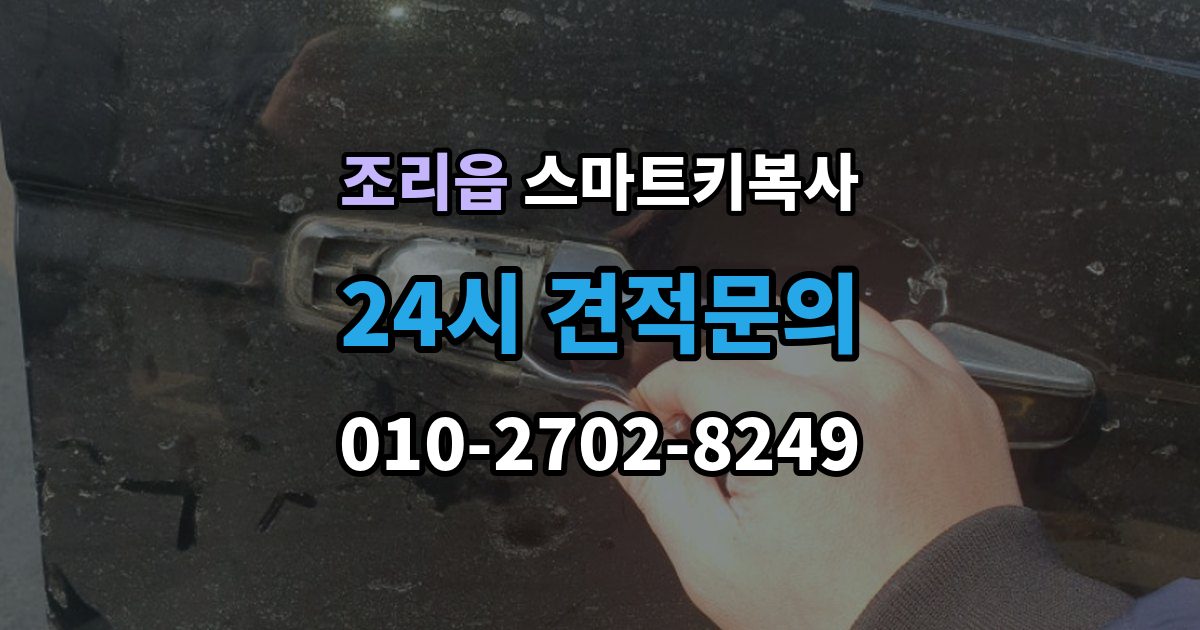 조리읍 스마트키 복사 스마트폰 키와 비교해 보는 편의성 차이