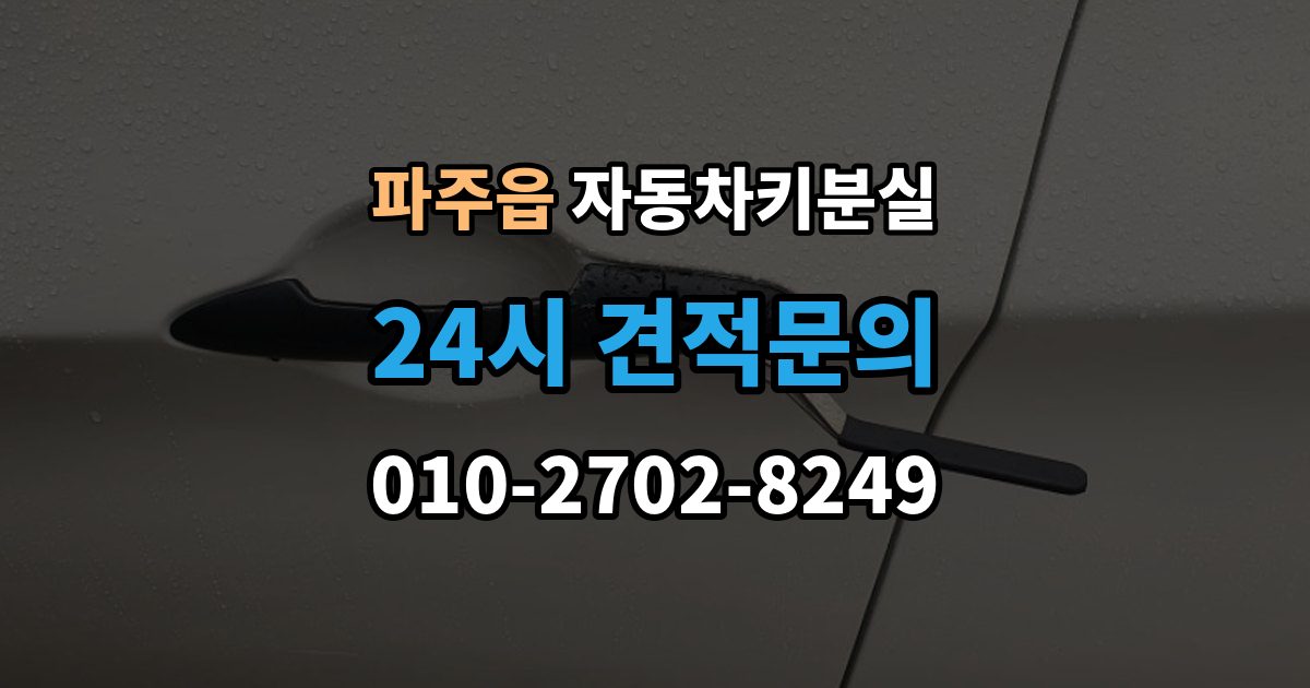파주읍 차 키 잃어버렸을 때 차량 번호만으로 진행 가능한지 확인