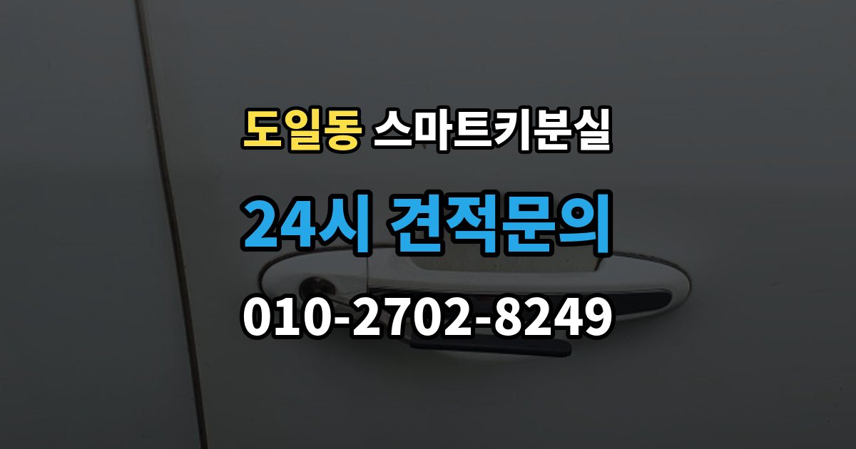 도일동 스마트키 분실 출장 안내 - 차종별 제작 방식이 다른 이유