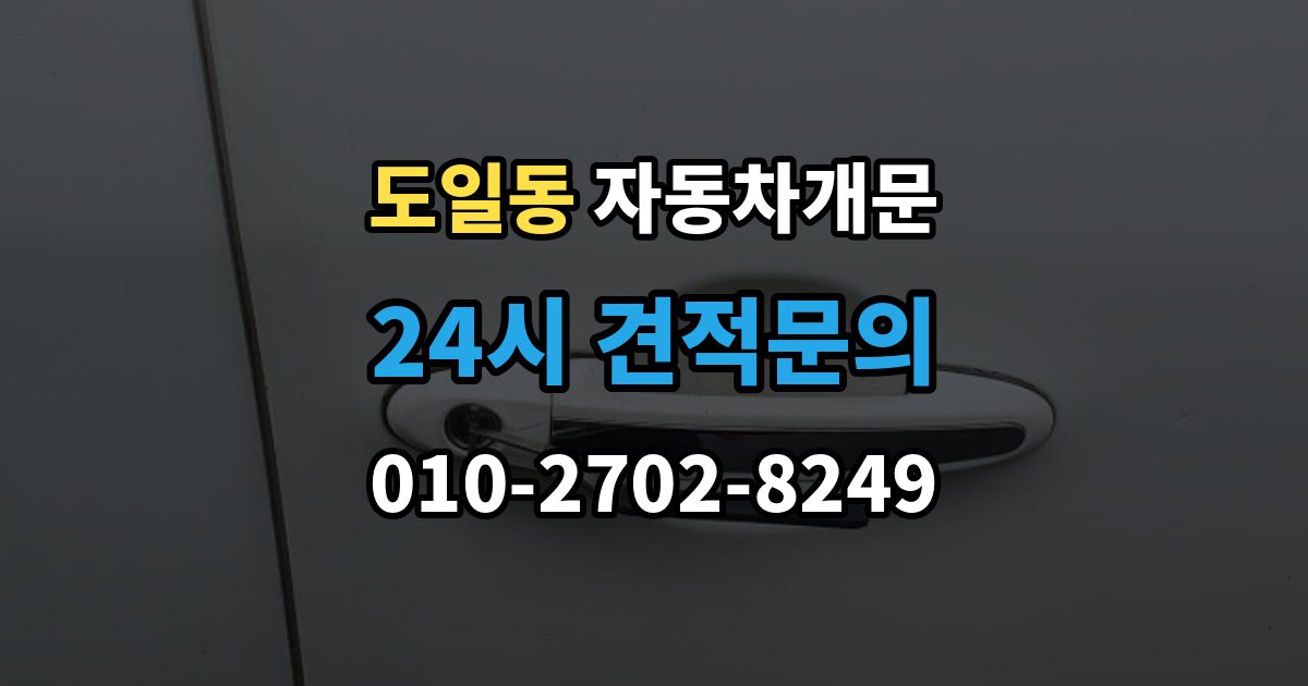 도일동 자동차 문 잠김 출장 안내 - 차량 내부에 사람이 있을 때 우선 조치