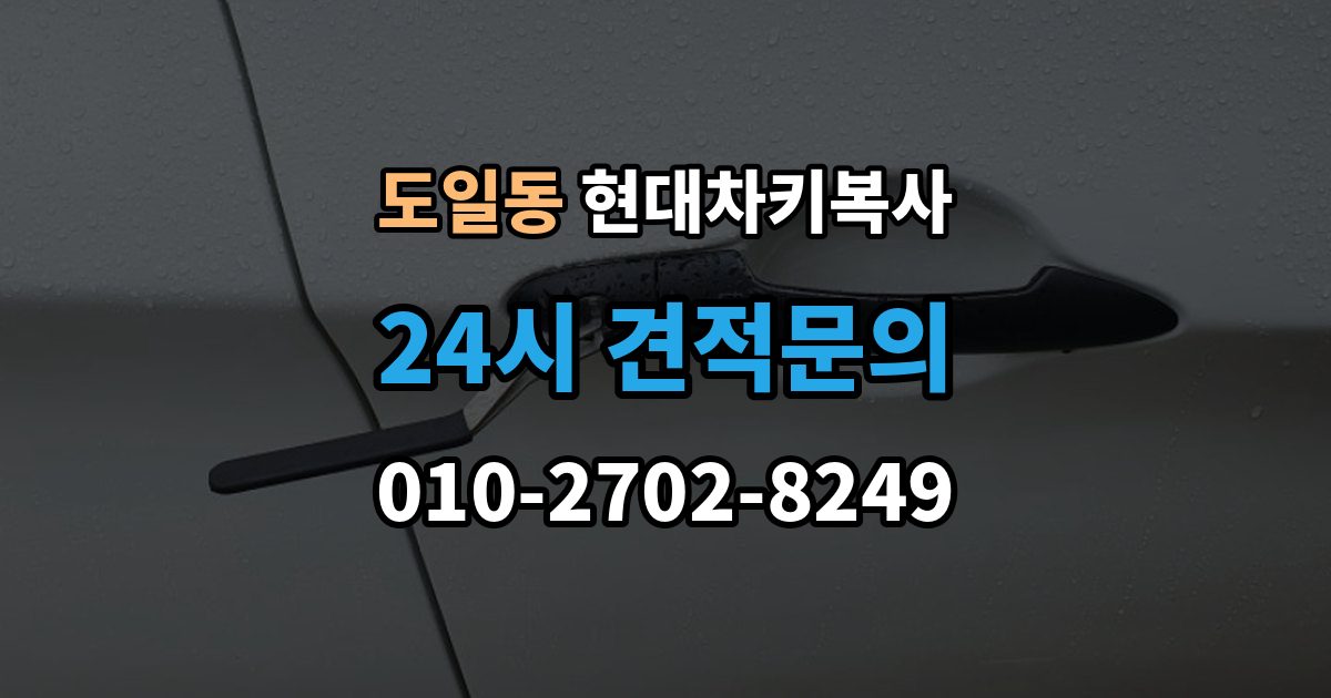 도일동 현대 차키 복사 출장 안내 - 현장 진행이 가능한 조건과 제한