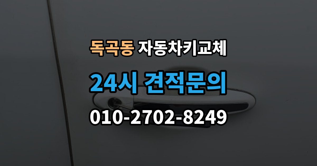 독곡동 자동차키 교체 열쇠집과 서비스센터 차이