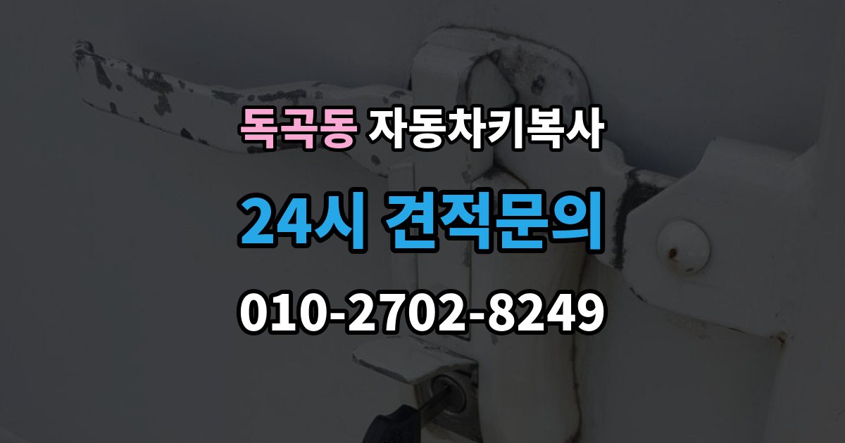 독곡동 자동차키 복사 차량 문만 열 수 있는 키가 필요한 경우