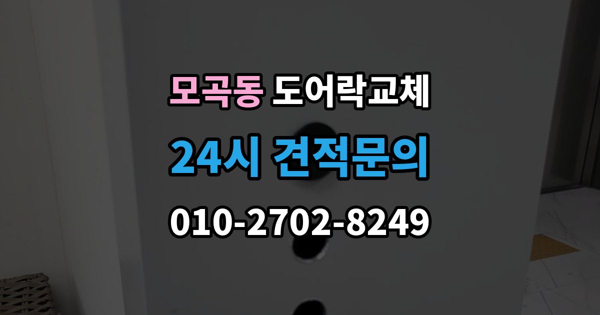 모곡동 도어락 교체 출장 안내 - 도어락 교체 비용