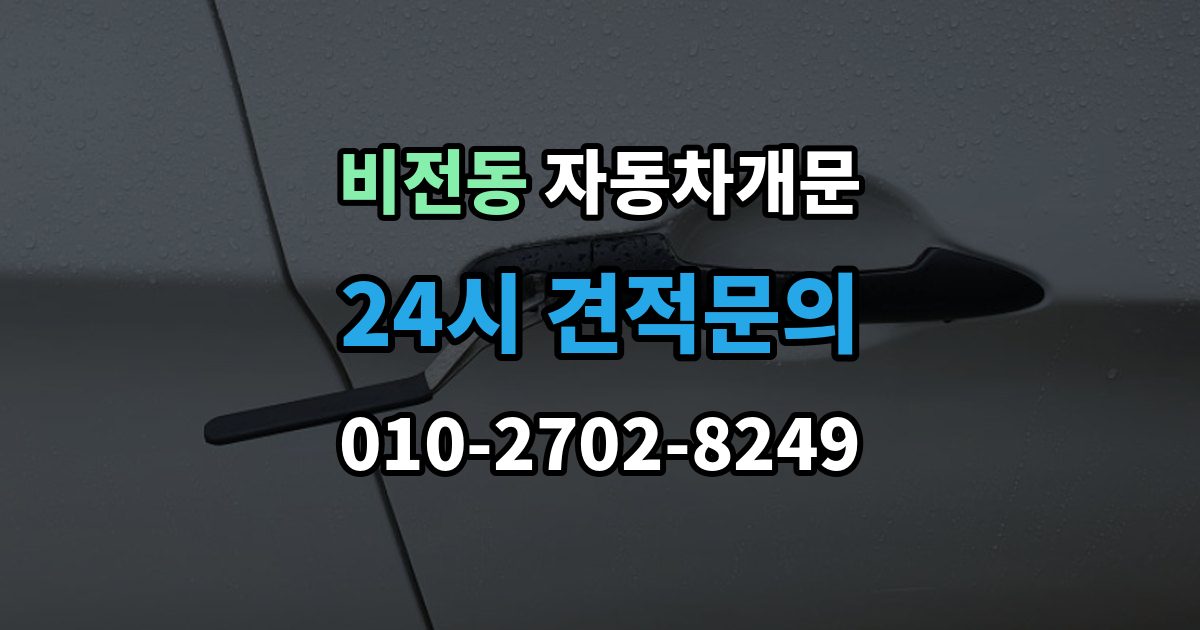 비전동 차 문 잠겼을 때 출장 안내 - 차량 손상 없이 진행되는지 확인하는 기준