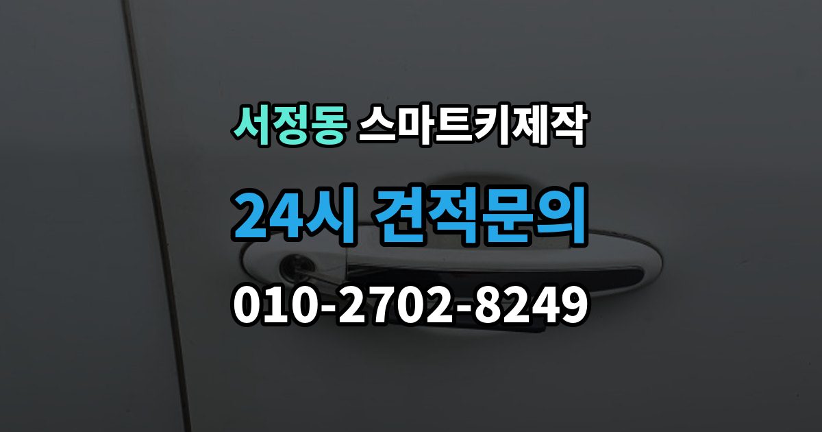 평택시 서정동 스마트키 제작 칩 손상 여부를 확인하는 진단 포인트