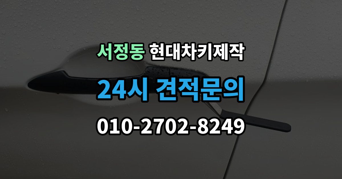 평택시 서정동 현대 차키 제작 출장 안내 - 키 분실 전 보관 습관을 만드는 방법