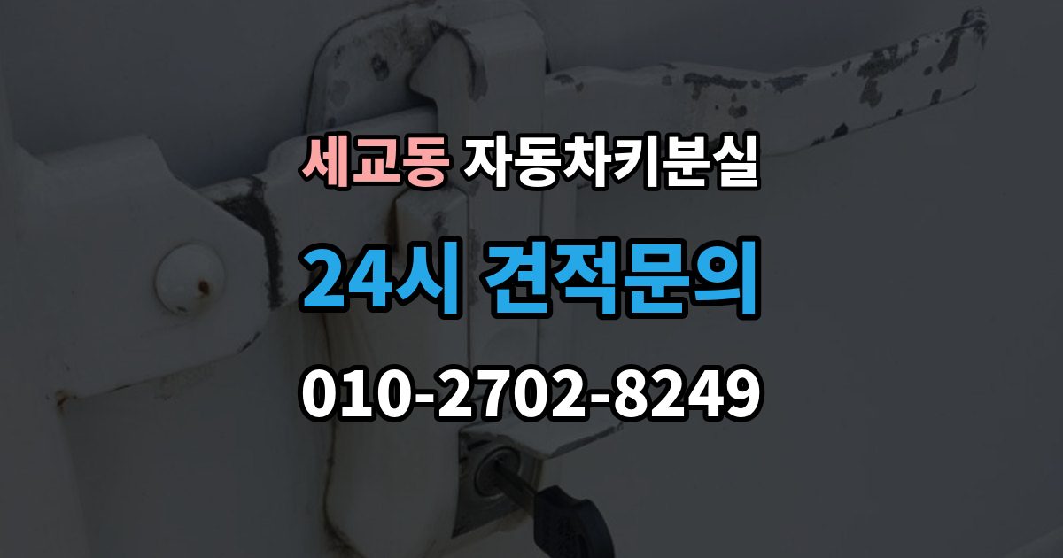 평택시 세교동 자동차키 분실 키 제작부터 등록까지 이어지는 절차