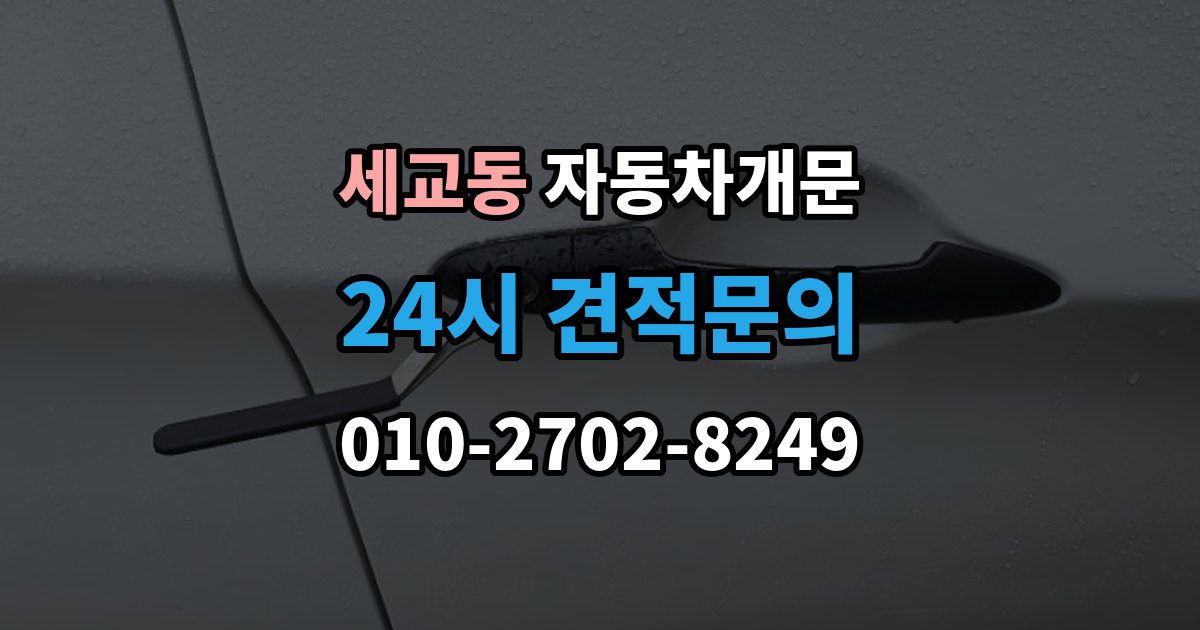 평택시 세교동 차 문 잠겼을 때 출장 안내 - 차량 안에 열쇠를 두고 내렸을 때 절차