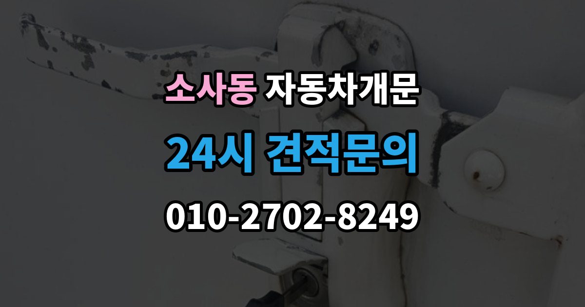 평택시 소사동 차 문 잠겼을 때 한밤중에 잠겼을 때 부를 수 있는 곳