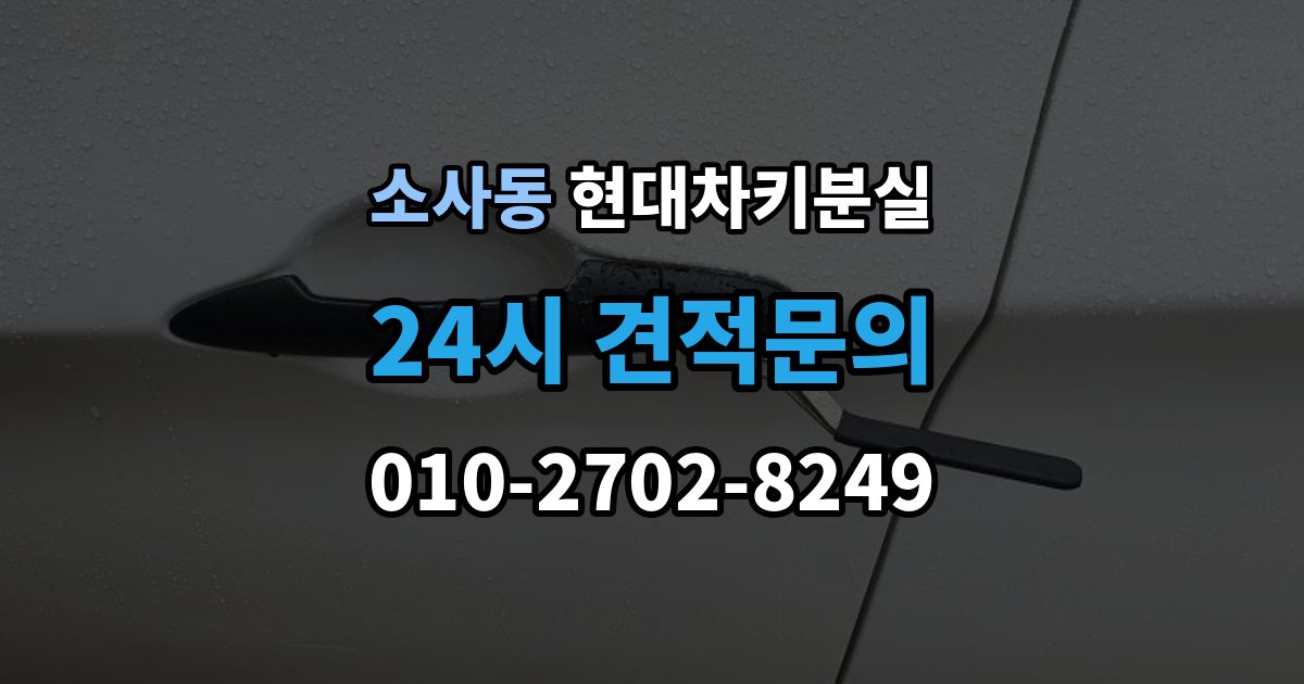 평택시 소사동 현대 차키 분실 전자식 키가 완전히 먹통일 때 살펴볼 순서