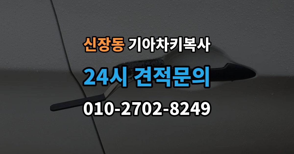 평택시 신장동 기아 차키 복사 출장 안내 - 긴급 출동 전에 알아둘 가능 범위