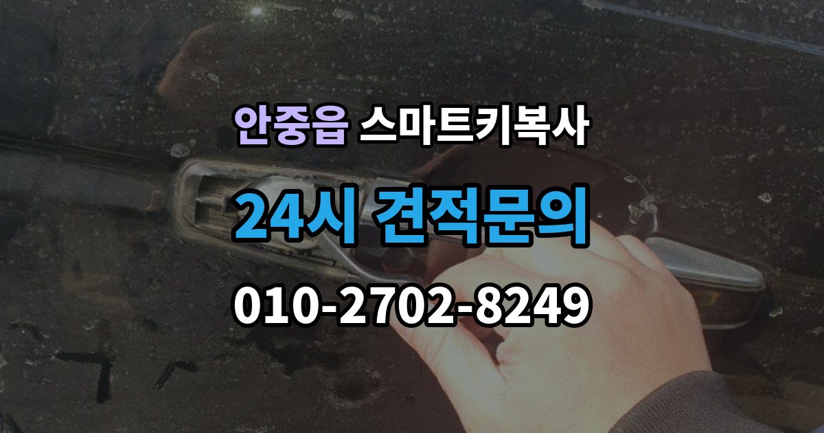 안중읍 스마트키 복사 스마트폰 키 적용 시 알아둘 특징