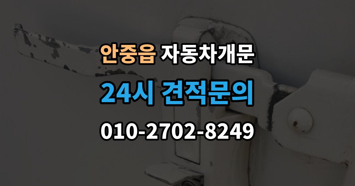 안중읍 자동차 문 잠김 출장 안내 - 리모컨 오작동과 실제 잠김 구분하기