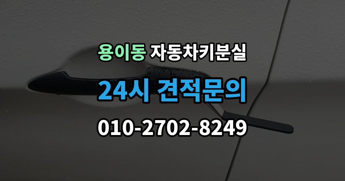 용이동 자동차키 분실 스마트키 배터리 문제와의 구분법