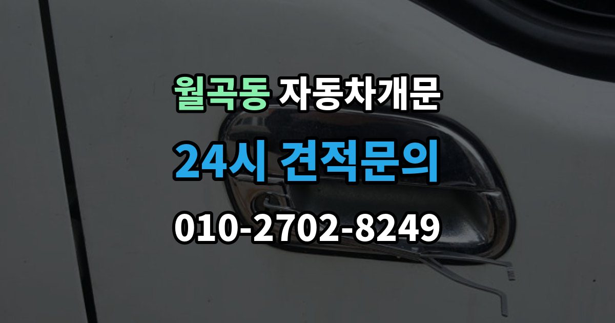 월곡동 차 문 잠겼을 때 아이나 반려동물이 안에 있을 때 우선순위