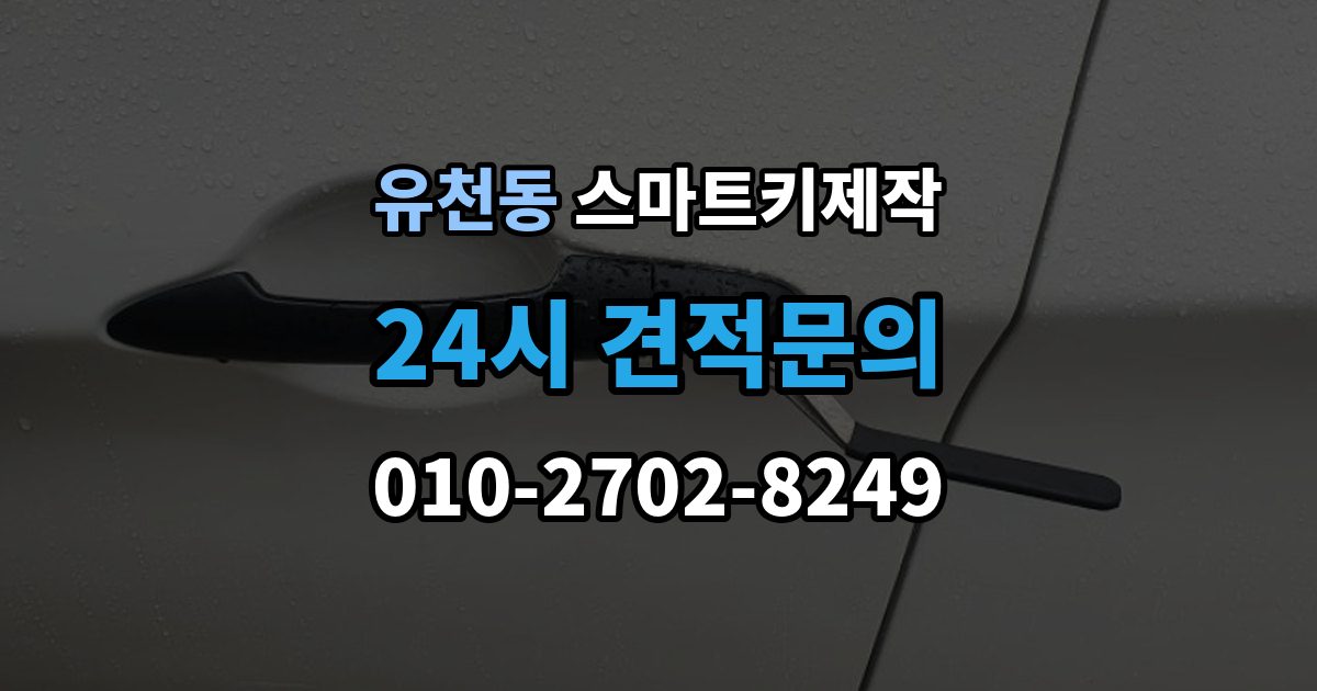 평택시 유천동 스마트키 제작 분실 상황에서 대리키로 먼저 대처하는 방법
