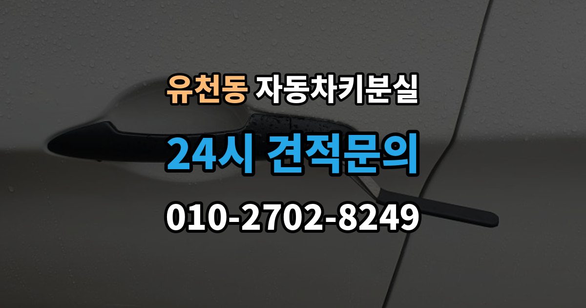 평택시 유천동 차 키 잃어버렸을 때 출장 안내 - 차량 번호만으로 진행 가능한지 확인