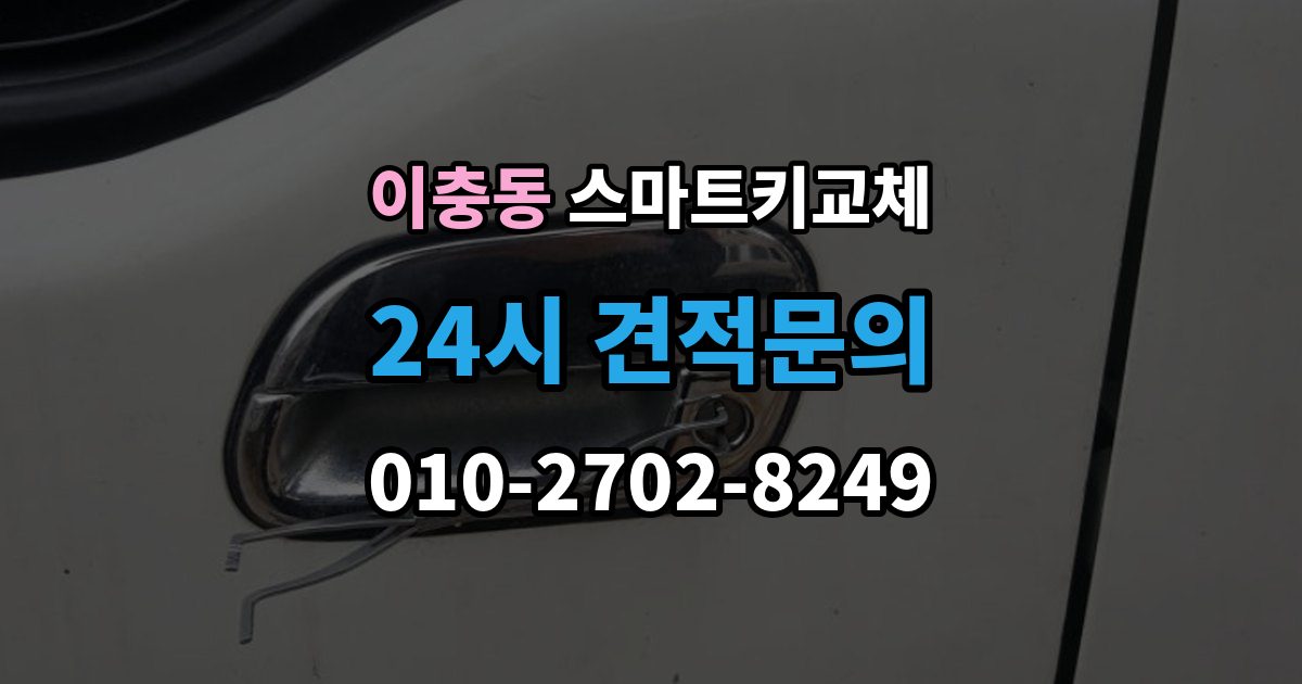 이충동 스마트키 교체 잠금 상태에서 무리 없이 열어야 할 경우