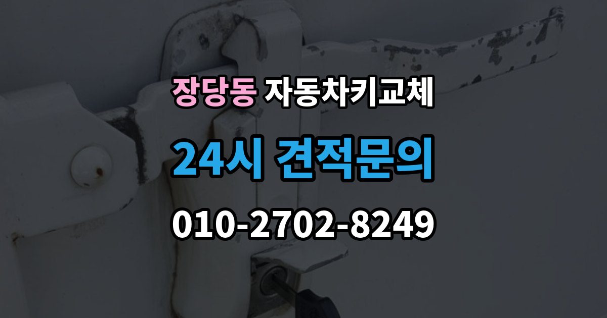 장당동 자동차키 교체 시동이 안 되고 잠금만 풀릴 때 점검