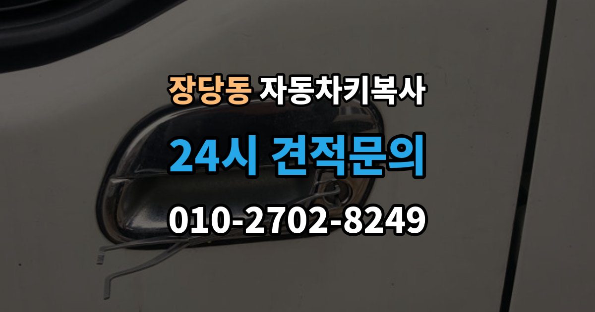 장당동 자동차키 복사 출장 안내 - 현장 상담이 필요한 경우와 준비 서류